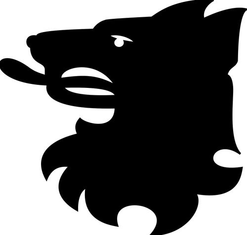 Vectir वुल्फ के सिर का चित्रण