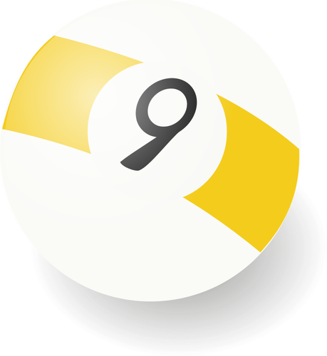 Vector illustration of billiard ball number 9