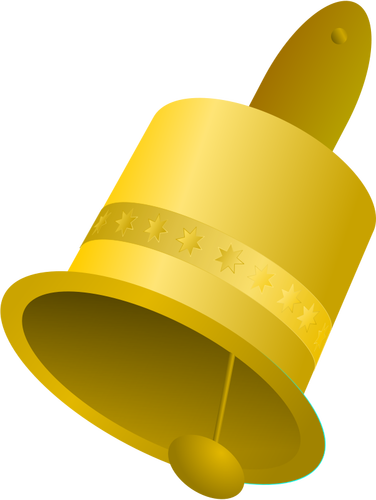 Zlaté vánoční zvonek vektor