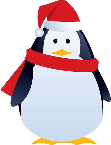 Christmas penguin vector