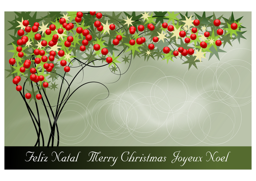 Vectorillustratie voor Merry Christmas card in de Franse taal