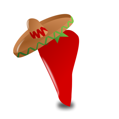 Ilustracja wektorowa meksykańskie chili
