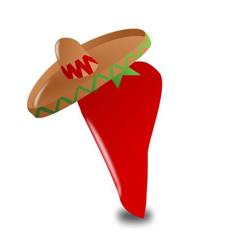 Ilustração em vetor de chili mexicano