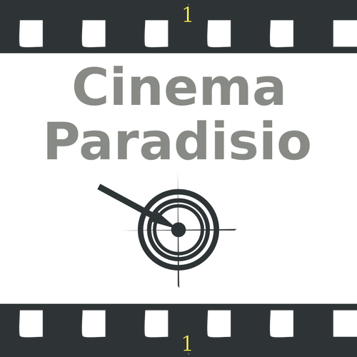 Clipart vectorial de cinema paradiso en la película del rodillo