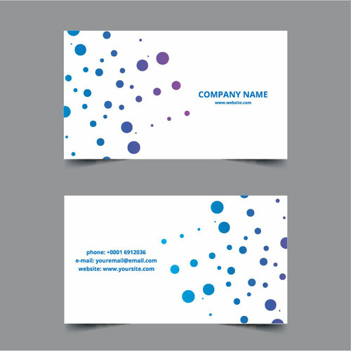 Abstract dots business card template