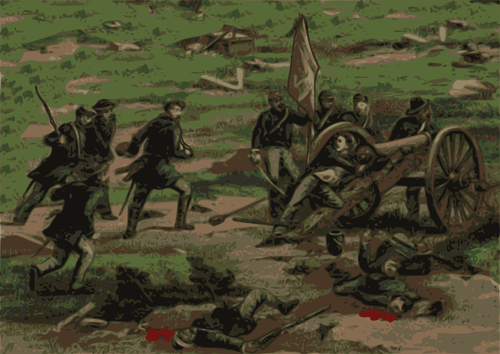 Desenho vetorial de batalha guerra civil