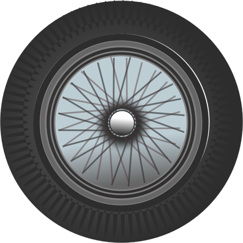 Classic car wheel vector image