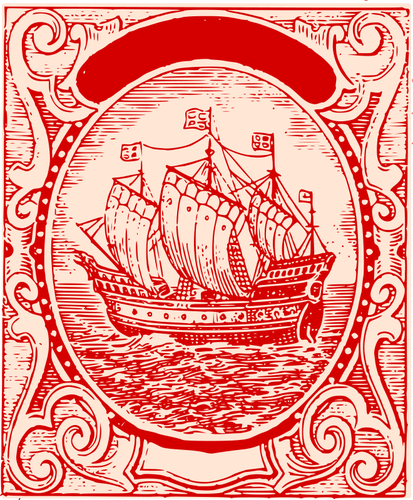 Vector de la imagen de un barco clásico