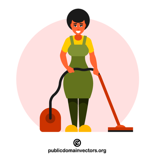 Mulher do serviço de limpeza