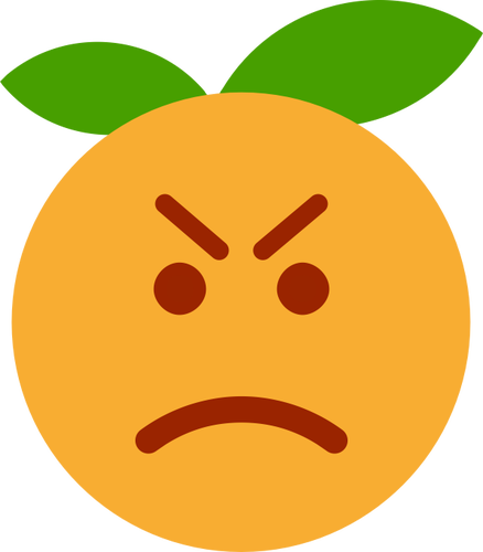 怒っているオレンジ