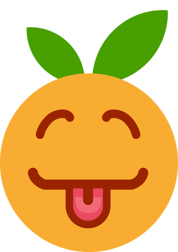 Śmiejąc się pomarańczowy