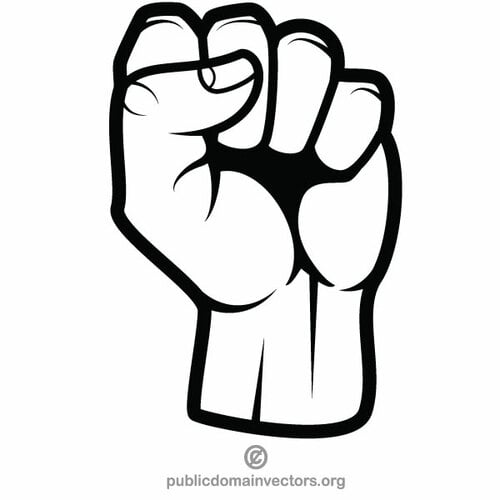 Clenched fist vector clip art