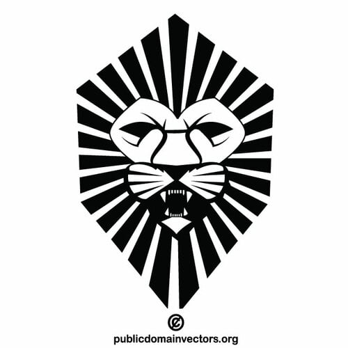 Brølende løve heraldiske symbol