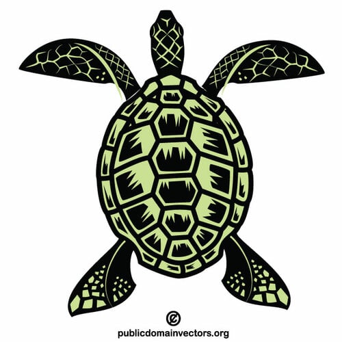 Het vectorbeeld van de zeeschildpad