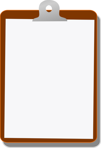 Clipboard with blank paper vector drawing