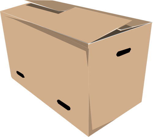 Grafika wektorowa z ledwie zamknięte pudełko kartonowe