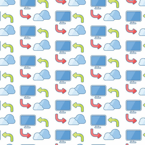 Internet technology seamless pattern