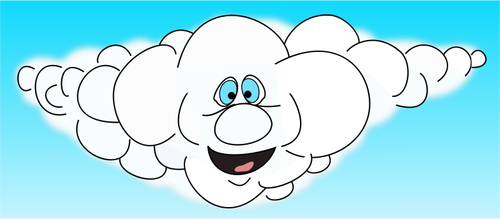 Smiling cloud vector drawing