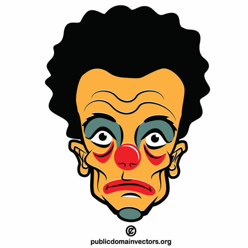 Clown face clip art
