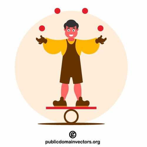 Clown juggling