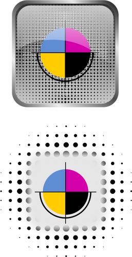 Vektorové kreslení ikony pro paletu barev CMYK