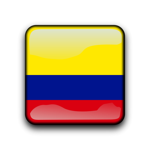 Kolumbien glänzende Schaltfläche Vektor