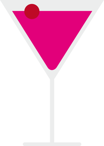 Vectorillustratie van een roze cocktail