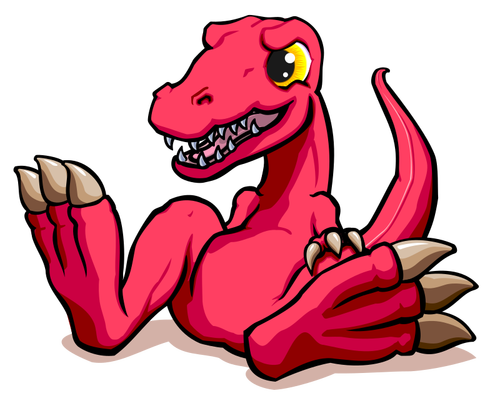 Dragon rouge dessin animé