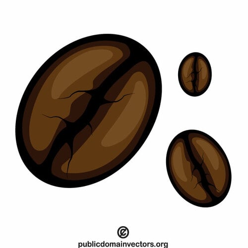 Kávová zrna Vektor Klipart