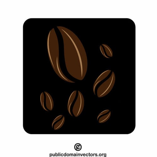 Grafica vettoriale di chicchi di caffè