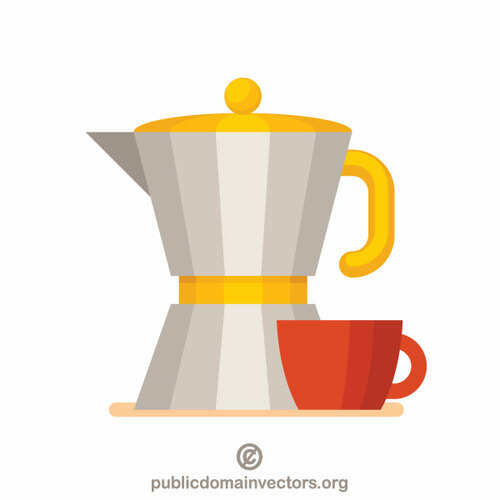 Image clipart vectoriel cafetière