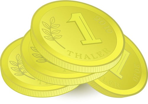 كومة من العملات الذهبية المتجه
