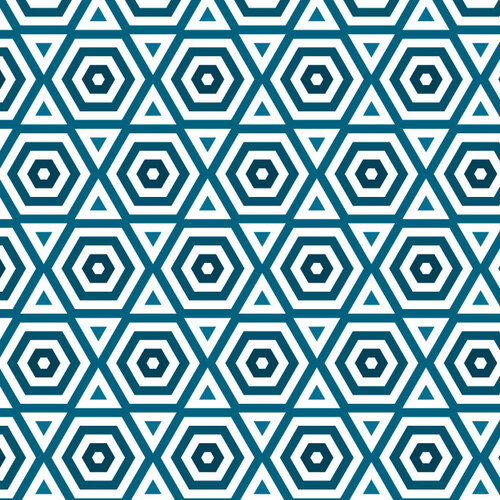 Motif rétro hexagonal