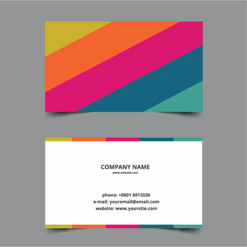 Business card template colors