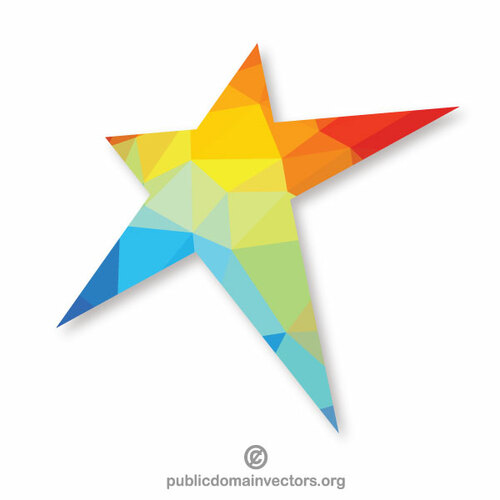 Color star vector graphics