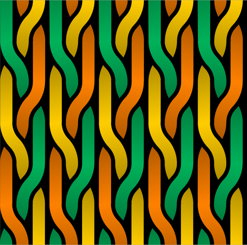 Vector image of orange, yellow and green tressed lines