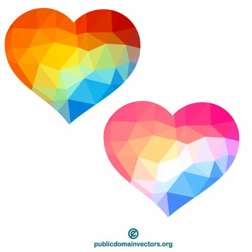 Colored hearts