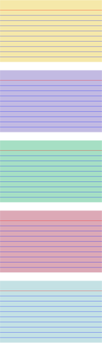 Fünf farbige Karten Indexbild