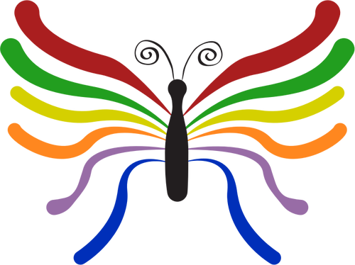 Färgglada bugg symbol