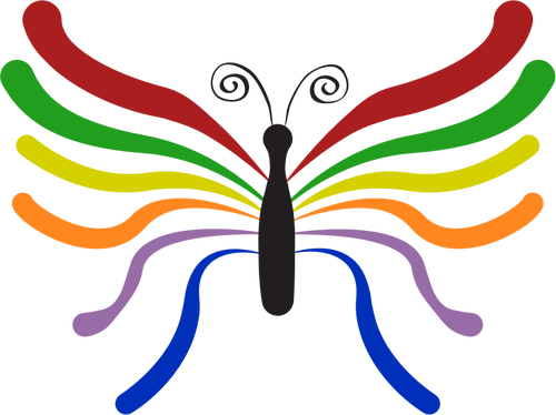 Colorful bug symbol