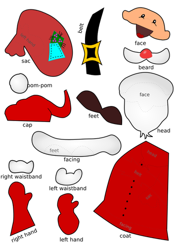 Santa Claus handicraft sheet