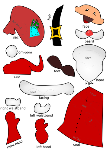 Santa Claus řemesel list