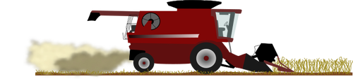 Зерноуборочный комбайн в красный цвет