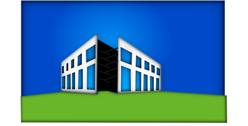 Commercial building vector