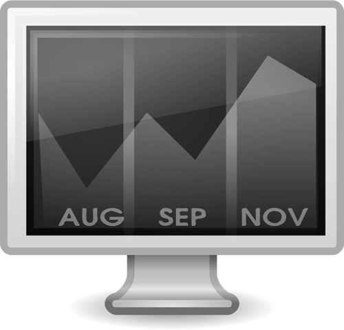コンピューター画面のベクトル イメージ上のカレンダー