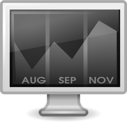 Calendar on computer screen vector image