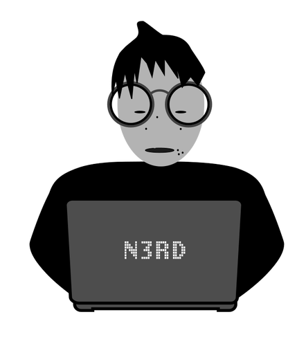 Computer nerd vector de la imagen