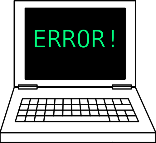 Laptop with error