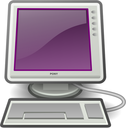 Pony desktop computer vector image