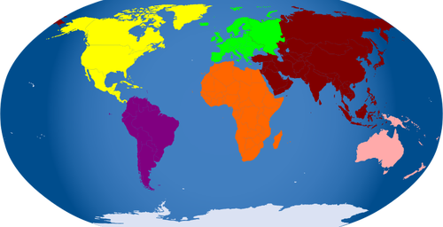 Harta colorate din ilustraţia vectorială lume